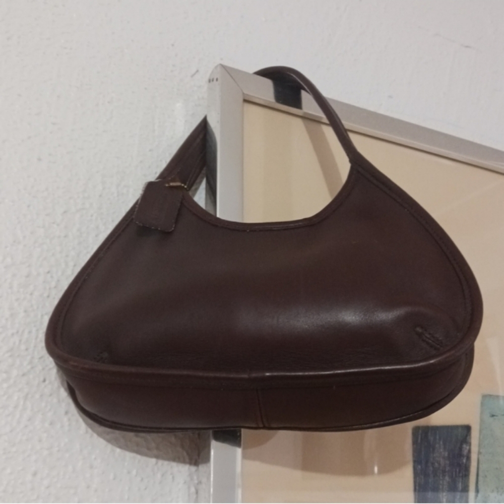 COACH 9027 ERGO MINI Satchel August 1997 brown Leather Shoulder Bag, - Picture 5 of 14